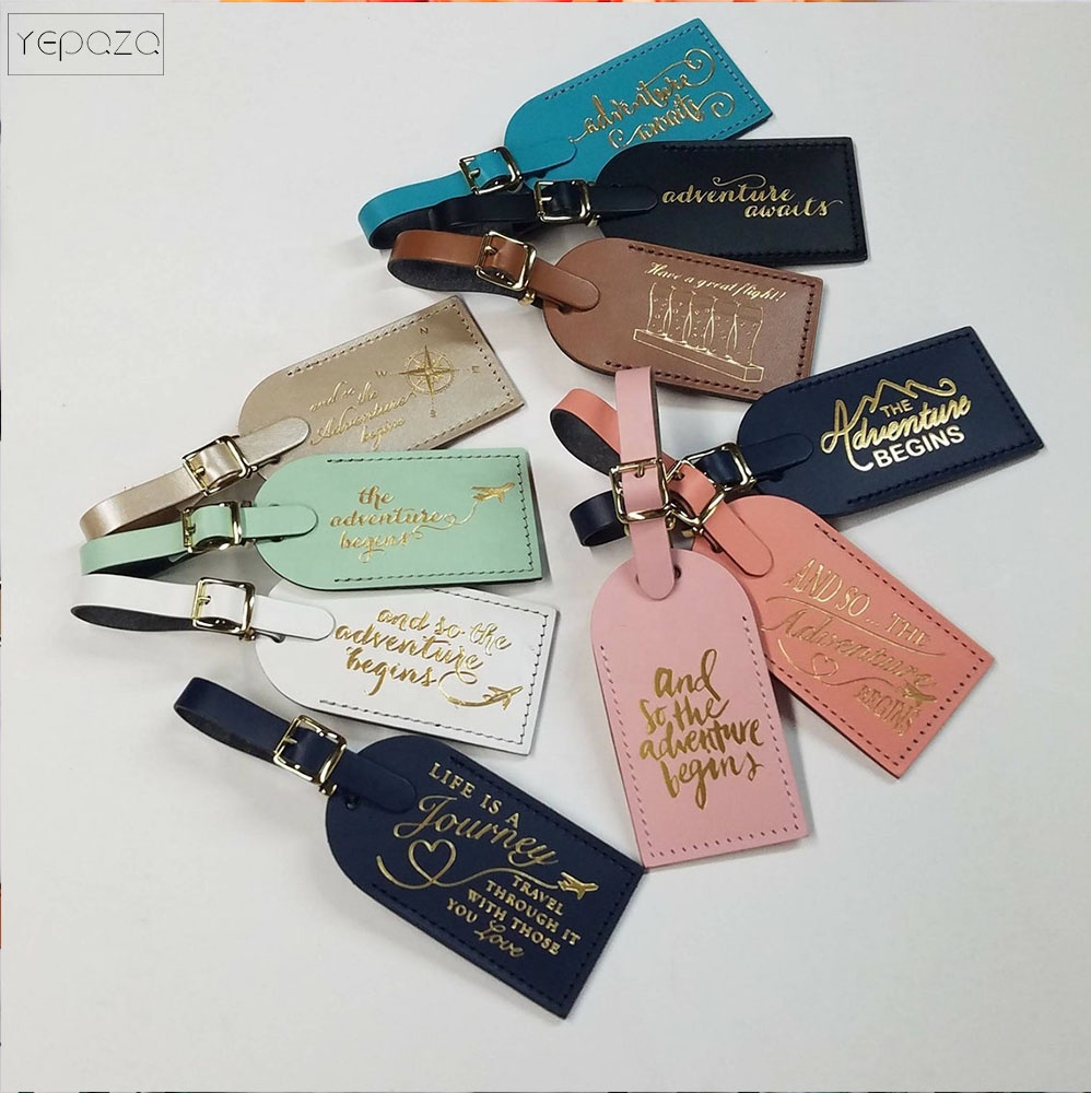 Train And Airplane Luggage Tag Strap White Pink Leather Luggage Tag Rectangle Tags Luggage