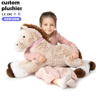 Nouveauté : Peluche cheval en coton PP avec yeux en plastique, idéale comme cadeau d'anniversaire pour enfant