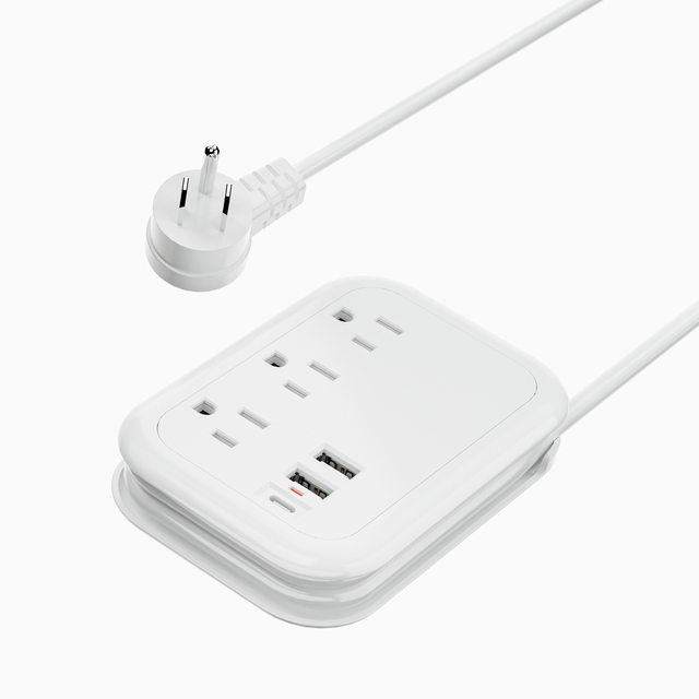Supplier Low Price Travel Plug USB AC Outlet 3 Way 2 USB Ports 10A Rated Current Multi Socket Extension Socket