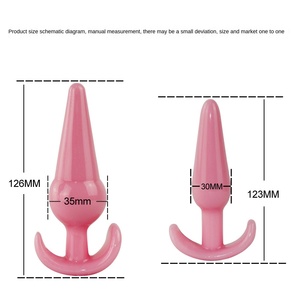 Set di tre plug anali grandi in TPE, impermeabili, con perline anali, per donne, comodi e sicuri, giocattoli sessuali per adulti. - Product Image 5