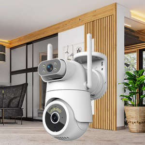 Icsee 2K 4MP ống kính kép Wifi máy ảnh 360 PTZ Hệ thống an ninh không thấm nước giám sát ngoài trời với màn hình bên ngoài - Product Image 3