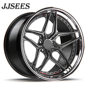 JJSEES 2 piezas de llantas forjadas de cinco radios 18 19 20 21 22 23 24 26 pulgadas 5x5x120 112 5x114,3 Pcd para BMW M5 M6 M7 <span class=keywords><strong>M8</strong></span> Audi <span class=keywords><strong>Rs7</strong></span> - Product Image 1