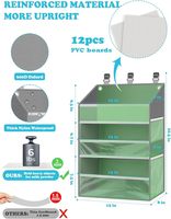 Sac de rangement suspendu pliable en tissu non tissé durable pour couches et articles humides, pour lit bébé et barrière/mur de table à langer