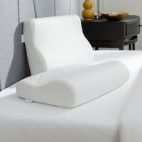 Oreiller de sommeil cervical orthopédique ergonomique soulagement de la douleur au cou/aux épaules motif solide fournissant un soutien de contour pour oreiller de lit