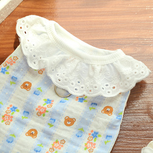 <b>Cute</b> Print 100% Cotton Breathable Lightweight Leisure Pet Clothes Vests Dresses Custom Logo Prevent Shedding Spring Summer Pet - Product Image 6