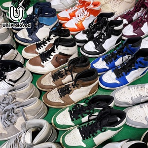 Chaussures d'occasion S35-1 en gros, marque internationale <span class=keywords><strong>AJ1</strong></span>, maille de coton, haute qualité, en vrac, directement de l'usine, chaussures de sport d'occasion pour hommes - Product Image 1