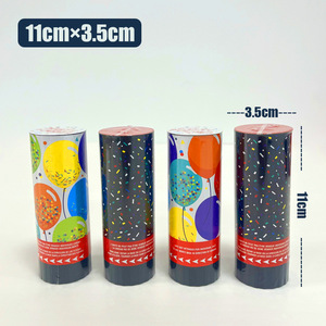 Boîte de présentation en PVC personnalisée en stock, 11 cm, petit tube de confettis pour cadeaux, fleurs, anniversaire, mariage, Halloween et Nouvel An - Product Image 4