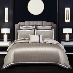 Drap de lit confort personnalisé Fournisseur le <span class=keywords><strong>moins</strong></span> cher Ensemble de draps en coton égyptien pour hôtel 5 étoiles - Product Image 3