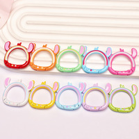 Anneau à ressort en émail couleur bonbon en forme de cœur, fermoir à ressort ouvert coloré, petit crochet rond en métal pour la fabrication de bijoux