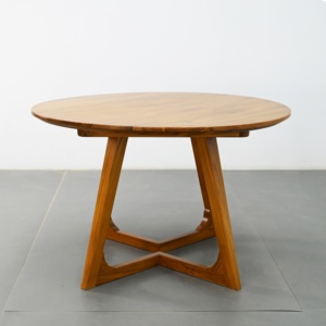 Juego de mesa de comedor redonda acogedora y de moda de Indonesia con una teca de muebles de exterior de 120 cm de diámetro para restaurante y comedor - Product Image 5