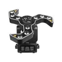 Projecteur mobile araignée 3 bras 150W à prix d'usine en gros de Chine, LED RGBW DMX512, contrôle vocal, indice de protection IP33 pour clubs, bars et concerts