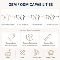 Monture de lunettes en titane à bordure complète pour lunettes de lecture pour jeunes, bloquant la lumière bleue.