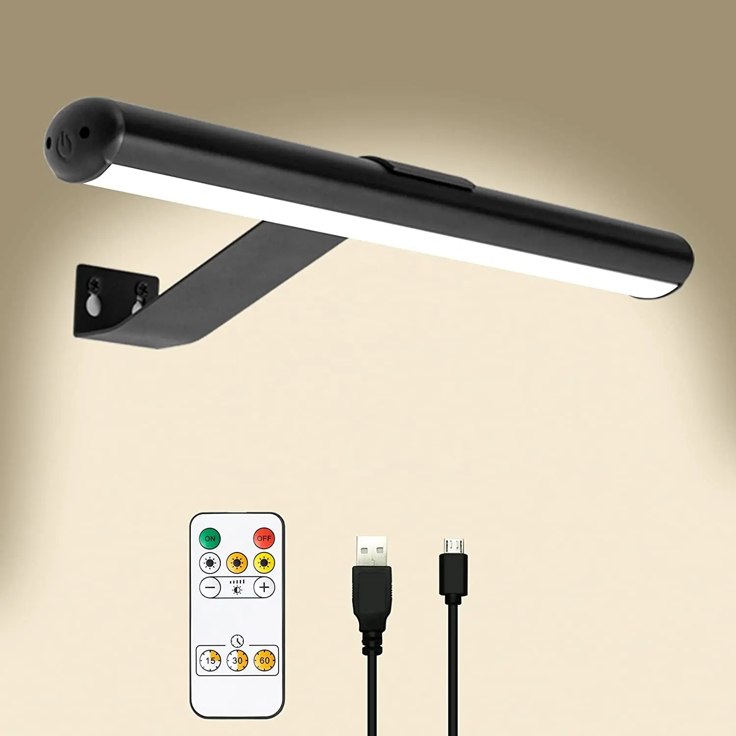Rechargeable Picture Light Battery Operated gallery lamp Wireless with Remote Control 3 Lighting Art Light Display Lamp