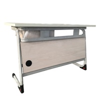 Bureau de travail moderne pour bâtiment de bureaux, meubles en métal et panneaux de bois pour étudiants, enseignants et utilisateurs d'ordinateurs portables