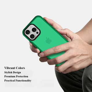 <span class=keywords><strong>Coque</strong></span> de téléphone transparente anti-jaunissement pour <span class=keywords><strong>iPhone</strong></span> 14 15 16 17, <span class=keywords><strong>coque</strong></span> arrière rigide en acrylique résistante aux chocs avec cadre antichoc - Product Image 5