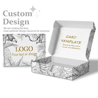 Boîte d'emballage en papier à plat avec logo personnalisé imprimé, boîte pliante en carton ondulé découpée, boîtes d'expédition