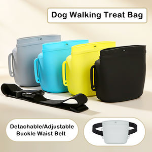 Pochette portable en silicone imperméable pour friandises pour <span class=keywords><strong>chien</strong></span> avec fermeture magnétique et clip ceinture pour conteneur d'aliments pour animaux - Product Image 4