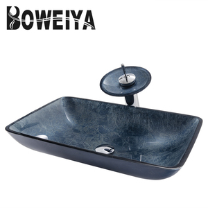 Lavabo en verre peint à la main, faible prix, <span class=keywords><strong>vasque</strong></span> pour salle de bains, Design - Product Image 1