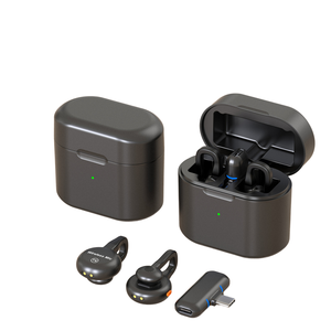 2025 Venta caliente modelo S73 <span class=keywords><strong>doble</strong></span> 2 MIC portátil Audio Video solapa Clip-on Mic reducción de ruido inalámbrico Lavalier micrófono - Product Image 1