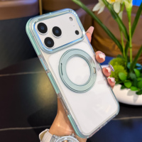 Étui de téléphone rotatif à 360 degrés pour iPhone 18 Pro, compatible avec 17 16 15 14, cadre en TPU bicolore, coque hybride transparente en PC