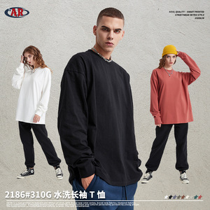 Artie เสื้อยืดผู้ชายซักได้หนา310กรัม, ผ้าฝ้ายแท้ทันสมัยแบรนด์ดังไหล่ตกไหล่คุณภาพสูงทรงหลวมพอดีตัว - Product Image 1