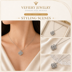 Collier en acier inoxydable pour femmes, accessoire moderne - Product Image 2