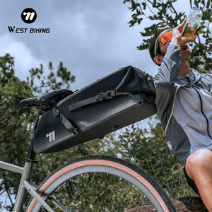 กระเป๋าจักรยาน WEST BIKING ขนาด 12.5 ลิตร กันน้ำ สำหรับจักรยานเสือภูเขาและจักรยานถนน ทนทานต่อการสึกหรอ กระเป๋าติดท้ายจักรยาน - Product Image 6