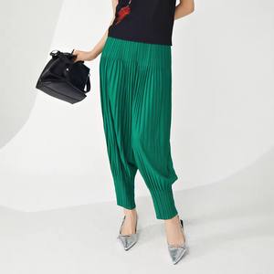 PY Pantalon Harem Plissé Élastique Taille Haute Femme Tendance Décontracté Élégant Style Coréen Vente en Gros Vêtements d'Été - Product Image 5