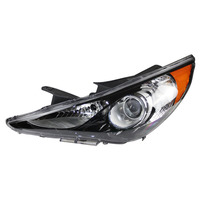 Ensemble de phares LED noirs, projecteur, feux de jour DRL, halo, yeux d'ange, plug and play pour Hyundai Sonata 2011-2014