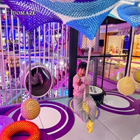 Parc d'aventure intérieur pour adolescents et adultes IDO MAZE, aire de jeux néon pour enfants, parcours de tyrolienne intérieur, zone de jeux d'obstacles