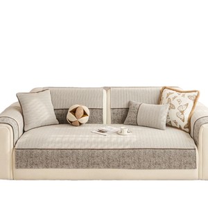 <b>Sofa</b> Cushions Chenille Solid Color Non Slip Seat <b>Cover</b> <b>For</b> General <b>Sofa</b> Spring 2026 Style Milk Coffee Gray White - Product Image 5