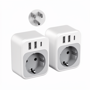 Adaptateur de prise américaine 4 en 1 <span class=keywords><strong>TESSAN</strong></span> avec ports USB-C USB-A, sortie 1875W, entrée 100-240V, 0,5A pour la Thaïlande, le Canada, le Mexique - Product Image 1