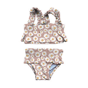 Vente en gros de maillots de bain pour enfants personnalisés <span class=keywords><strong>anti</strong></span>-<span class=keywords><strong>UV</strong></span> Ensembles de bikini pour filles Acheteuses Ensemble de bain à fleurs pour bébé Maillots de bain Bikinis Australian - Product Image 2