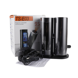 LCD kỹ thuật số Nhiệt kế ẩm kế 360 độ xoay chiếu Đồng hồ điện tử phong trào bàn đồng hồ - Product Image 6