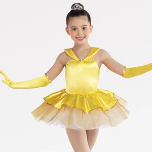 <span class=keywords><strong>Tutù</strong></span> <span class=keywords><strong>Giallo</strong></span> Lungo per Ragazze, Costume da Balletto Romantico da Principessa per Spettacoli - Product Image 4