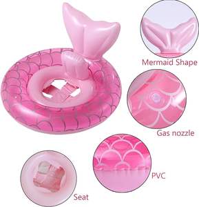 Flotadores de Piscina de Sirena de Alta Calidad para Niños, Divertidos y Seguros para Nadar en la Playa, Diseño Duradero, Lindos Patrones de Sirena, Juguete Acuático Ideal para el Verano - Product Image 2