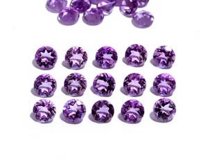 Catégorie de produit Pierre gemme lâche facettée ronde d'améthyste africaine naturelle 3mm-7mm - Product Image 4