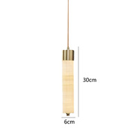 Petit lustre de chevet en marbre espagnol naturel blanc et cuivre doré, de luxe léger, pour restaurant, bar, chambre principale, entrée design
