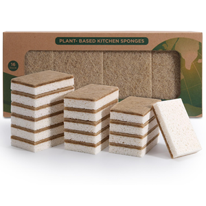 Éponge de cuisine naturelle biodégradable, compostable, en cellulose et en fibres de noix de coco - Product Image 1