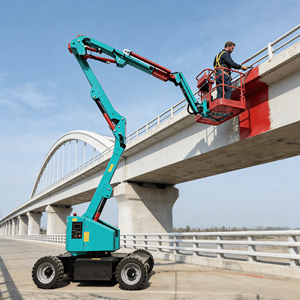 Nouvelle plateforme élévatrice articulée électrique remorquable de 10m à 22m pour usage domestique et vente au détail, avec câble de levage - Product Image 2