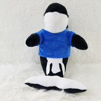 5608 personnalisé usine directement sécurité peluche orque épaulard peluche Sealife vente en gros orque baleine en peluche avec chemise