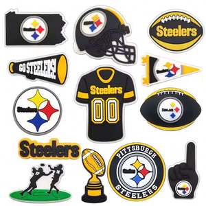 Vente en gros nouvelle équipe de football américaine Nouvelle Orléans Saints Style PVC décorations de chaussures personnalisées breloques de chaussures - Product Image 3