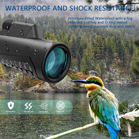 Vente en gros 12X50 HD Télescope monoculaire professionnel étanche avec adaptateur pour Smartphone pour jouets de plein air