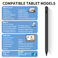 Stylet capacitif actif premium noir, protocole MPP2.0, 4096 niveaux de pression, pour Surface Pro