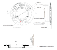 Encoder Magnético Rotatorio de Salida Absoluta de Alta Precisión, Serie S, 5V, Hueco, ID40mm, OD57mm, Grosor 7mm, de Una Vuelta, 17 bits, 0.01-0.05