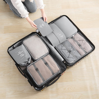 Tissu Oxford léger, 7 pièces, 3 pièces par ensemble, cubes de rangement pliables, organisateurs de bagages, ensemble de sacs, accessoires de voyage, rangement