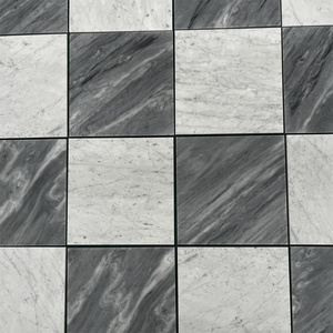 Carrelage <span class=keywords><strong>en</strong></span> marbre blanc gris poli 12x12, carreaux <span class=keywords><strong>en</strong></span> pierre naturelle pour sol et mur - Product Image 1