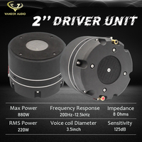 Haut-parleur de compression à néodyme Champion Series RMS 220W, gorge de 2 pouces, fixation par boulons, double polymère, 2 x 3,5 pouces VC - 8 ohms - 125 dB