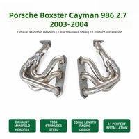 Header Manifold Knalpot Stainless Steel OEM untuk Porsche Boxster 986 2.7 2003-2004 Desain Racing Panjang Sama 1:1 Pemasangan Sempurna
