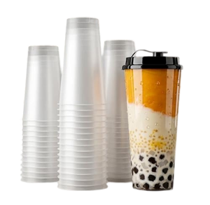 Gobelets en plastique jetables personnalisés avec couvercle, 12/14/16/20/24 oz, en PP de qualité alimentaire, pour boissons chaudes ou froides, idéaux pour les fêtes et le café. - Product Image 1
